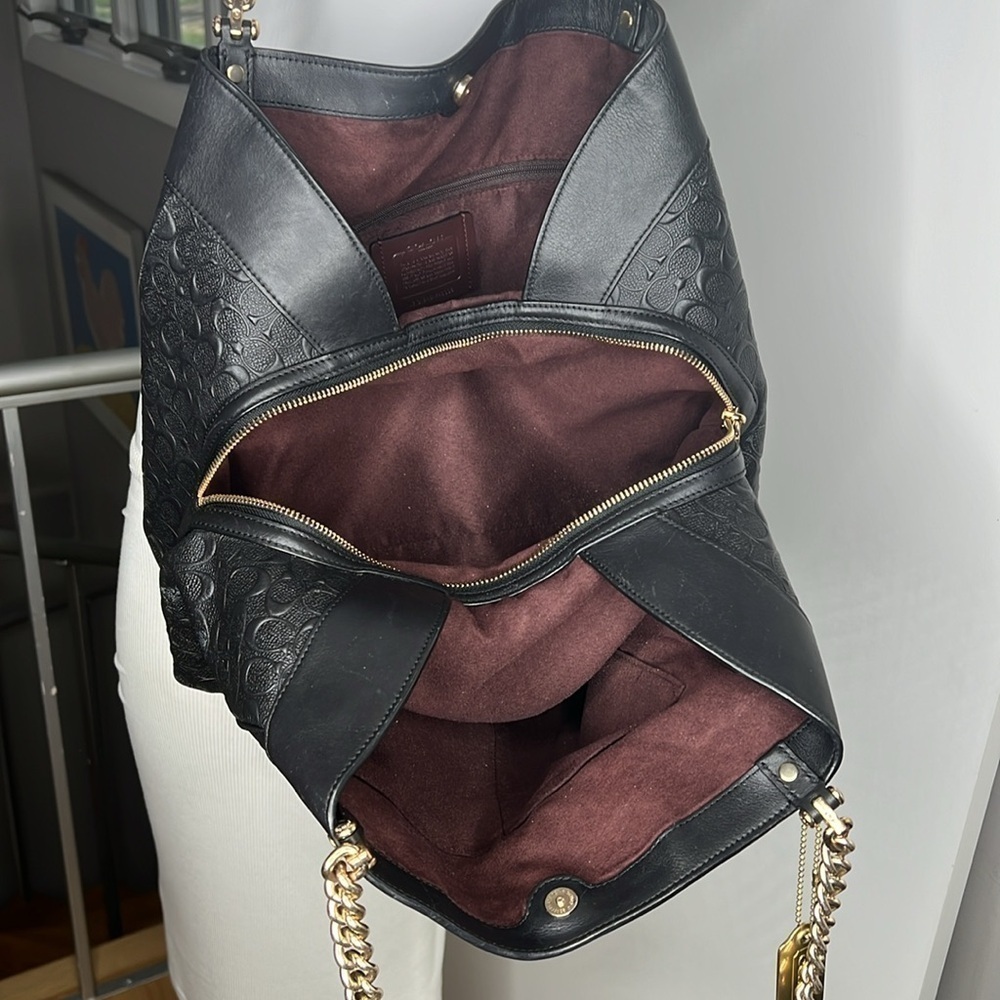 Coach Lexy Chain Shoulder Bag In Signature Leather - Picture 8 of 12